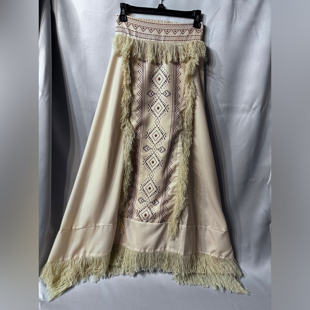 Rare Tribal Vintage Boho Fringe Skirt size small - Picture 4 of 10